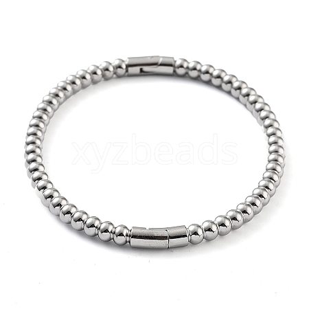 201 Stainless Steel Hinged Bangle STAS-Z057-01D-1