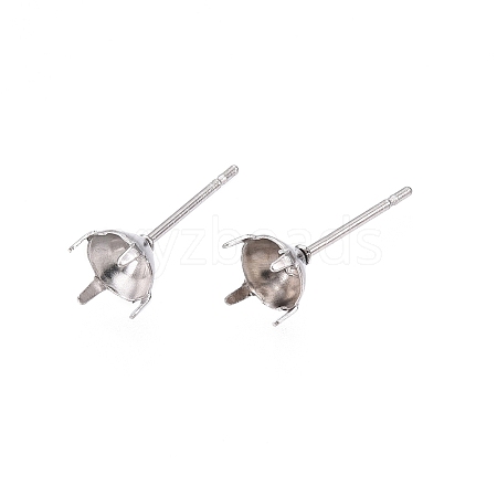 Non-Tarnish 316 Surgical Stainless Steel Stud Earring Setting X-STAS-S117-023B-1