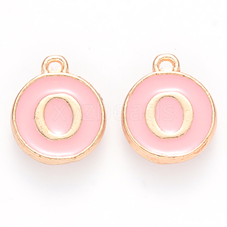 Golden Plated Alloy Enamel Charms ENAM-S118-07O-1
