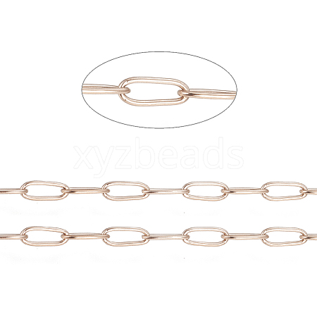 Ion Plating(IP) 304 Stainless Steel Paperclip Chains CHS-F010-01H-RG-1