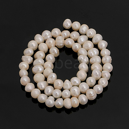 CHGCRAFT 1 Strand Natural Cultured Freshwater Pearl Beads Strands PEAR-CA0001-15C-1