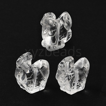 Chinese Zodiac Natural Quartz Crystal Carved Beads G-D300-01A-1