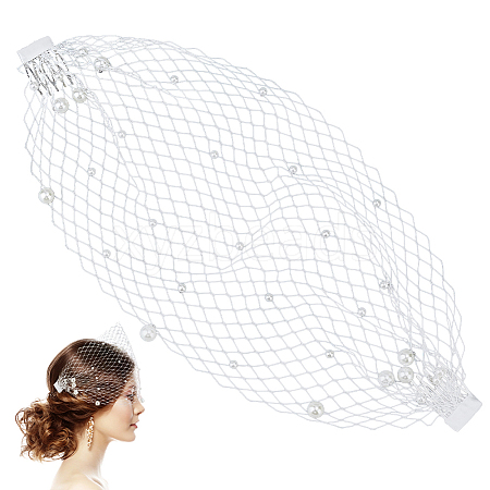 Polyester Fascinator Mesh Face Veil AJEW-CY0002-99-1