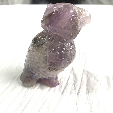 Natural Amethyst Carved Parrot Figurines PW-WGCDB06-07-1