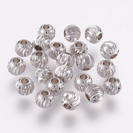 Brass Spacer Beads LS-KK-G312-01P-6mm-P-1