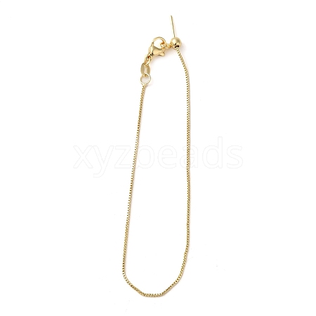 Rack Plating Brass Box Chain Bracelet Making KK-M285-04KCG-1