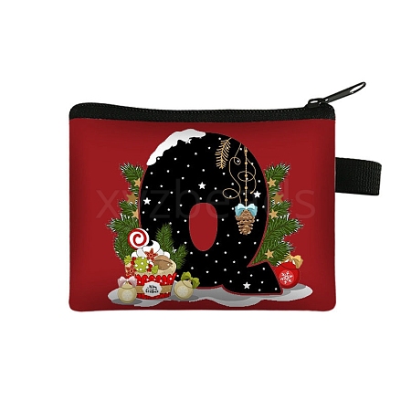 Christmat Letter Printed Polyester Wallets with Zipper PW-WGB27ED-25-1