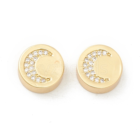 Rack Plating Eco-Friendly Brass Beads KK-K267-07G-1