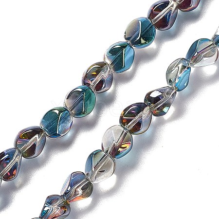 Electroplate Glass Beads Strands EGLA-L038-HR01-1