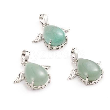 Natural Green Aventurine Pendants G-I275-02A-1