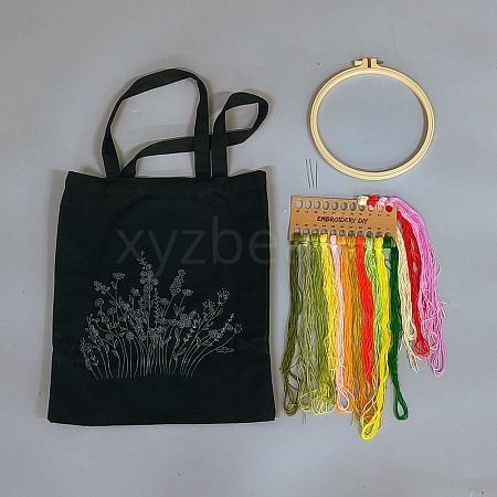 DIY Canvas Bag Embroidery Kits DIY-WH20001-10A-1