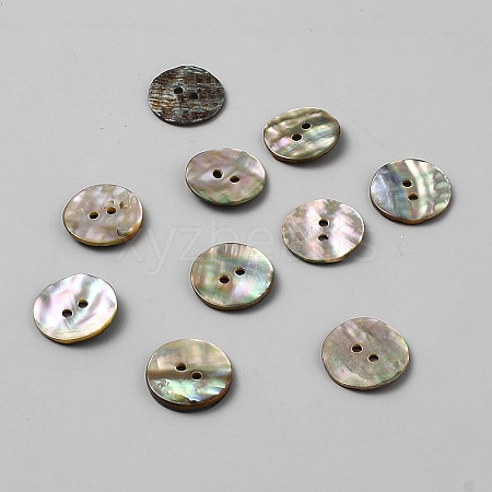 2-Hole Shell Buttons BUTT-WH0030-71F-1
