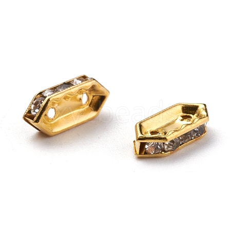 Brass Middle East Rhinestone Bridge Spacers RSB021NF-3-1