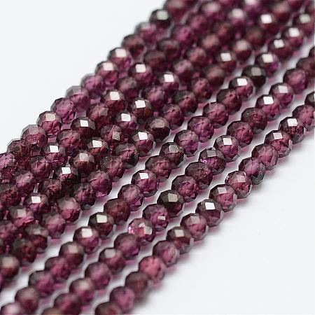 Natural Garnet Bead Strands G-P271-3mm-08-1