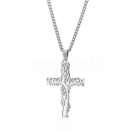 Stainless Steel Pendant Necklaces PW-WGAB092-01-1