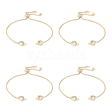 Rack Plating Adjustable Brass Slider Bracelets YS-TAC0001-13G-1