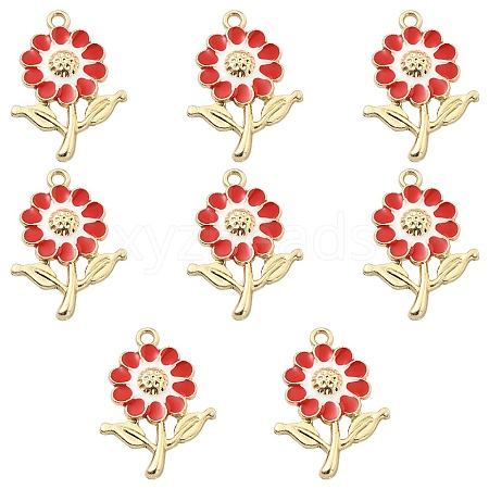 8Pcs Alloy Enamel Pendants ENAM-YW0002-31D-1