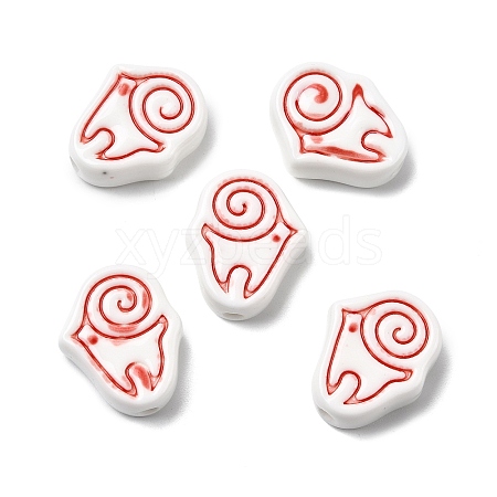 Handmade Porcelain Beads PORC-Z004-01E-1