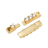 925 Sterling Silver Micro Pave Clear Cubic Zirconia Bayonet Clasps STER-C016-01B-G-5