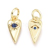 Brass Micro Pave Cubic Zirconia Pendants KK-P187-15H-G-2