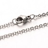 Tarnish Resistant 304 Stainless Steel Cable Chain Necklaces NJEW-M124-02P-1