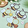 60Pcs 4 Styles Bees Cutouts AJEW-PH0008-60-4