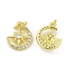 Brass Micro Pave Cubic Zirconia Pendants KK-E068-VB417-1