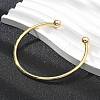 Brass Open Cuff Bangles BJEW-G736-07G-2