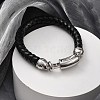 Leather Braided Cord Bracelets AJEW-Q003-01A-2