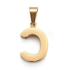 Ion Plating(IP) 304 Stainless Steel Letter Pendants STAS-H127-C-G-2