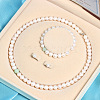 Natural Freshwater Pearl Beaded Necklace & Bracelets & Earrings Sets for Women WGE4EAE-12-1