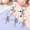 Alloy Enamel & Rhinestone Keychain KEYC-YW00074-01-4