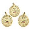 Brass with Cubic Zirconia Pendants KK-K341-34G-1