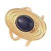 Oval Natural Lapis Lazuli Finger Rings RJEW-Z057-14G-07-1