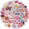 Sweet Valentine's Day 50Pcs PVC Adhesive Waterproof Stickers PW-WG24028-01-1