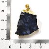 Raw Rough Natural Dyed Quartz Crystal Pendants G-G895-05LG-06-3