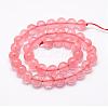 Cherry Quartz Glass Bead Strands G-P256-06-10mm-2