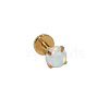 304 Stainless Steel White Synthetic Opal Threadless Labrets For Women Men WGF4990-65-1