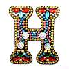 DIY Colorful Initial Letter Keychain Diamond Painting Kits DIAM-PW0004-127H-1