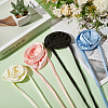 4Pcs 4 Colors 3D Rose Satin Fabric Wrap Choker Necklaces for Women NJEW-CY0001-02-7
