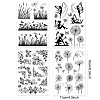 Globleland 4 Sheets 4 Styles PVC Plastic Stamps DIY-GL0003-65D-6