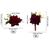 CRASPIRE 2Pcs 2 Style Rose Flower Silk Wrist and Flower Silk Brooch Sets AJEW-CP0004-58-2