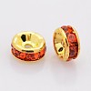 Brass Rhinestone Spacer Beads RB-A014-Z8mm-20G-2