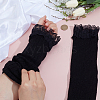 1 Pair Acrylic Fibers Long Mesh Lace Gloves AJEW-CN0006-67B-3