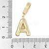 Brass Micro Pave Clear Cubic Zirconia Pendants KK-M289-01A-G-3