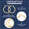 Unicraftale Ring 304 Stainless Steel Hoop Earrings EJEW-UN0001-05-11G-C-5