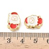 Christmas Brass Enamel Beads KK-I474-G01-3