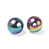 UV Plating Rainbow Iridescent Acrylic Beads OACR-F004-04E-3