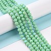 Electroplate Opaque Solid Color Glass Beads Strands EGLA-A044-P4mm-L14-1