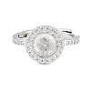 Brass Micro Pave Cubic Zirconia Adjustable Ring Components KK-CBAC351-01P-1